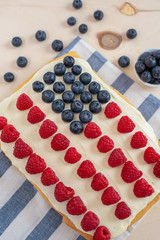 USA Flag Cake, Patriotic 4th of July Dessert