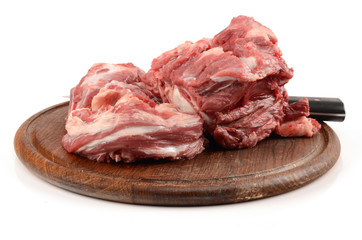 Veal on a white background