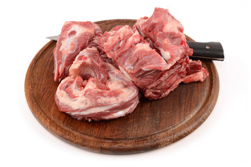 Veal on a white background