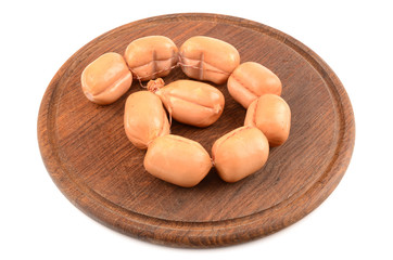 wieners on a white background