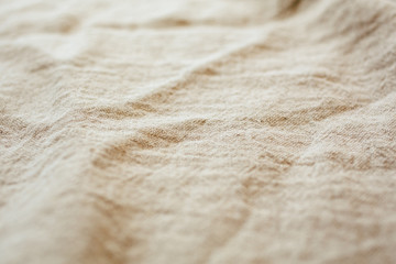 Natural linen texture and background. Close up view of fabric linen texture for design.
