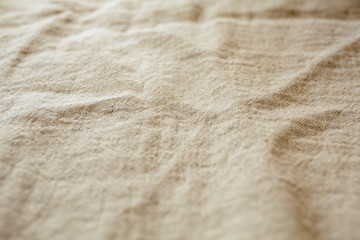 Natural linen texture and background. Close up view of fabric linen texture for design.