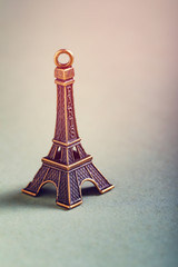 Travel concept , Eiffel tower miniature