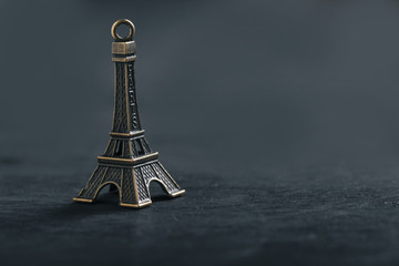 Travel concept , Eiffel tower miniature