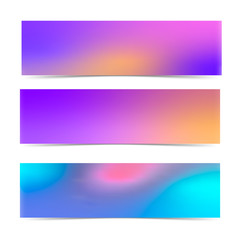 Fototapeta premium Soft color abstract gradients. Blurred vector gradients backgrounds set. 