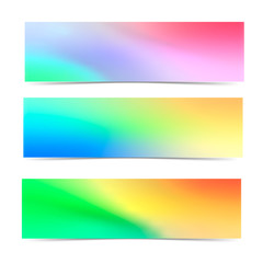 Obraz premium Soft color abstract gradients. Blurred vector gradients backgrounds set. 