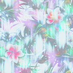 Obraz premium Abstract seamless pattern with floral elements.