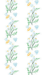 Trendy Seamless Floral Pattern in Vector