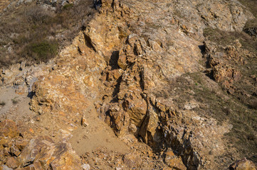 Surface of the rock.
