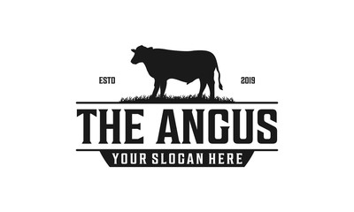 The angus vintage logo - obrazy, fototapety, plakaty