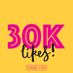 30k likes online social media thank you banner