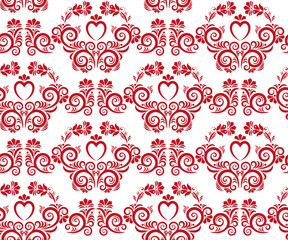 Vector ornamental hand drawing decorative background. Ethnic seamless pattern ornament. Vector pattern