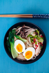 Ramen with chicken and egg