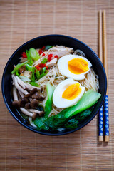 Ramen with chicken and egg