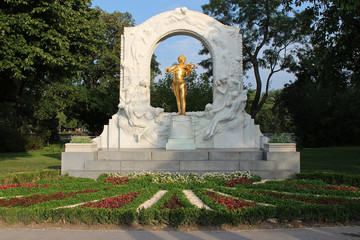 Johann-Strauss monument in the stadtpark in Vienna (Austria)
