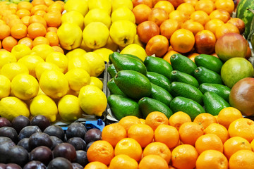 Fresh fruits. Close-up.