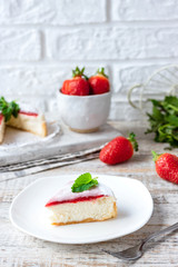 Strawberry Portioned Cheesecake