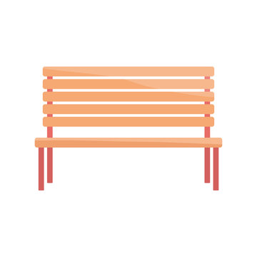 recommend clip art: Vector illustration of bench. Front view. Isolated on white background