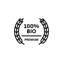 Vector 100 Percent Bio Premium Icon Logo
