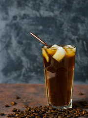 coffee cold brew with ice. Homemade drink