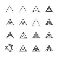 triangle icon set