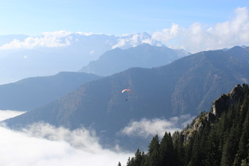 Lonely paraglider