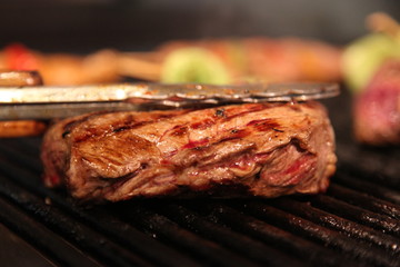 The Steak on the grill