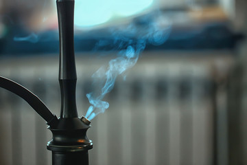 Obraz premium details of hookah smoke / smoking concept east vacation, hookah