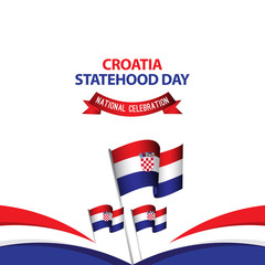 Croatia Statehood Day National Celebration Vector Template Design Illustration