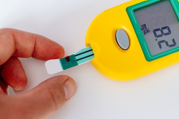 Blood uric acid level test.