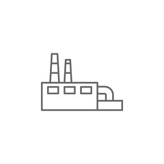 Industry flat, building, factory, plant, power, station, warehouse icon
