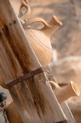 Vintage jugs as a decoration