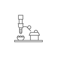 Industry flat, machine, industrial,  automation, robot, technology icon