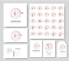 Fototapeta premium Premium logo templates for wedding,logo,business card,banner,badge,printing,product,package.vector illustration