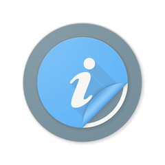 i Info support sign button illustration