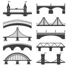 Bridge silhouette icons