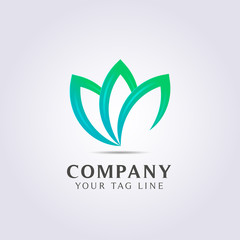 3 leaf abstract template logo for your business and company