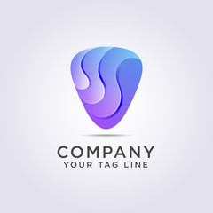 logo guitar pick template for your business or brand