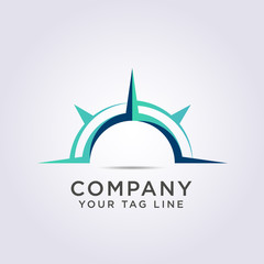 Modern abstract compass logo template suitable for your company and business