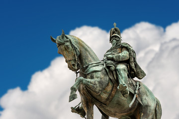 Fototapeta na wymiar Monument of Vittorio Emanuele II on horseback - Vittoriano Rome