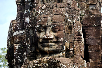 Bayon ruins in Cambodia.