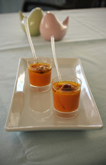 typical Spanish salmorejo appetizer