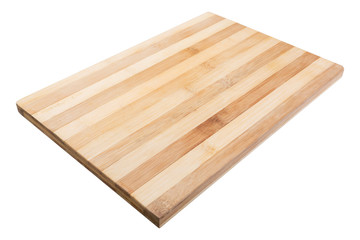 wide bamboo cutting board, combined, on a white background