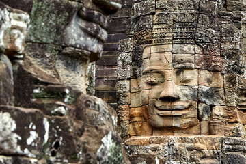 Bayon ruins in Cambodia.
