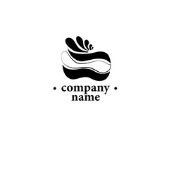 Logo company name, black abstract symbol eps 10