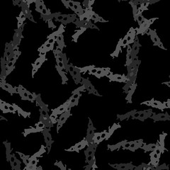 Urban camouflage of various shades of black and grey colors