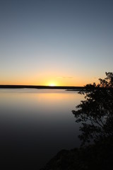 Fototapeta premium Sunset over lake