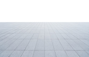 Empty concrete marble floor with perspective line isolated on white background ,Commercial...