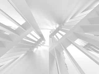 Obraz premium Futuristic White Architecture Design Background