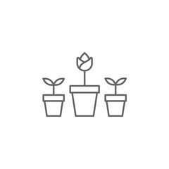 Tulips, Holland icon. Element of Holland icon. Thin line icon for website design and development, app development. Premium icon